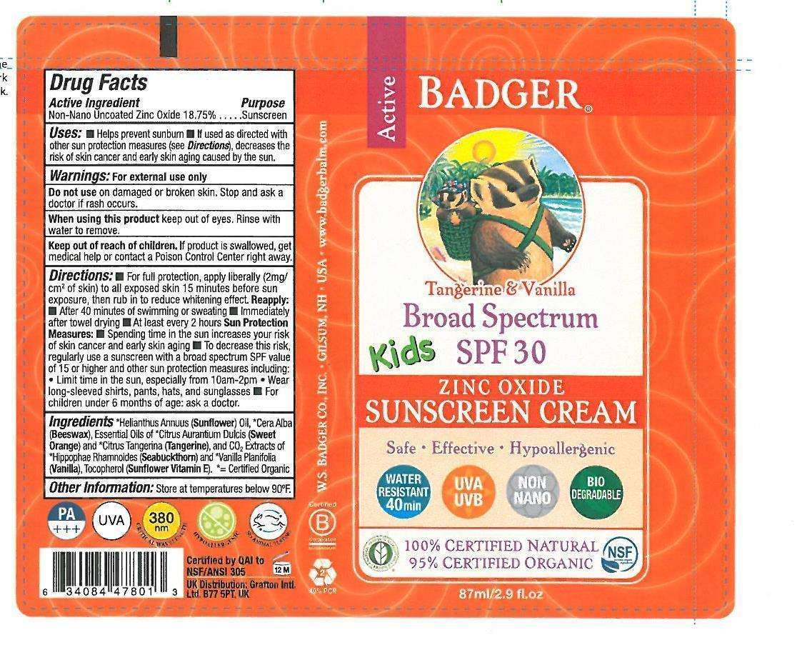 Badger SPF 30 Kids Sunscreen Cream